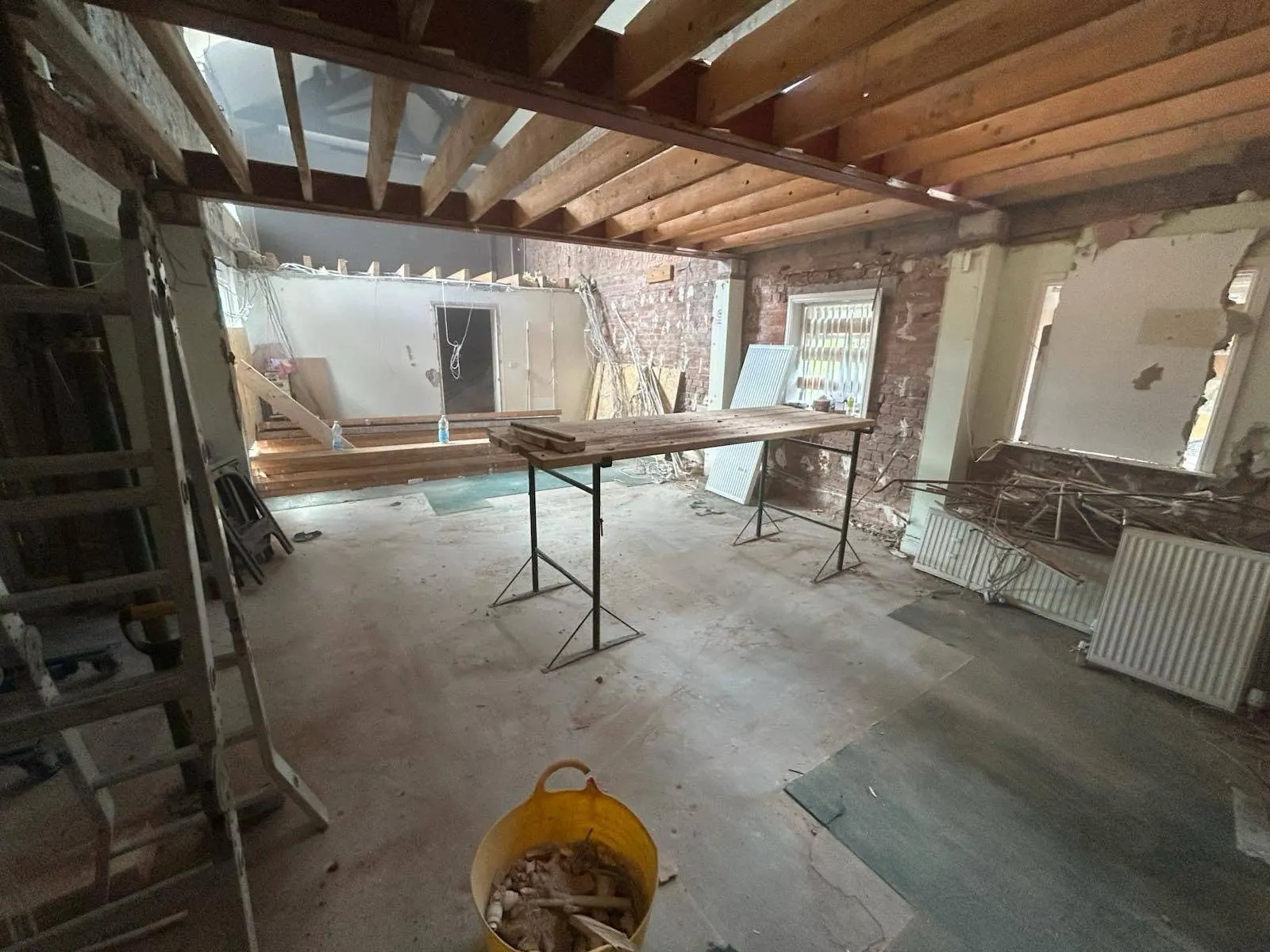 First-floor strip-out at Lady Anne's Court